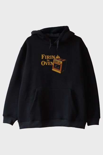 Fırın Mizah Siyah Hoodie