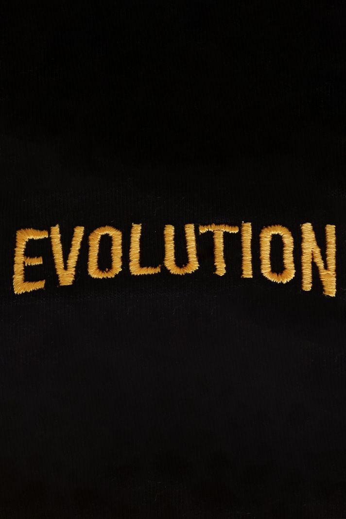 Sarı Evolution Nakışlı Hoodie - 5. görsel