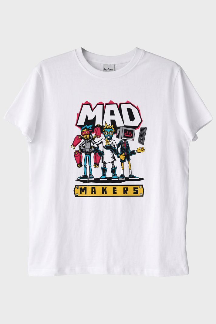 Mad Makers Beyaz Tişört ön görsel