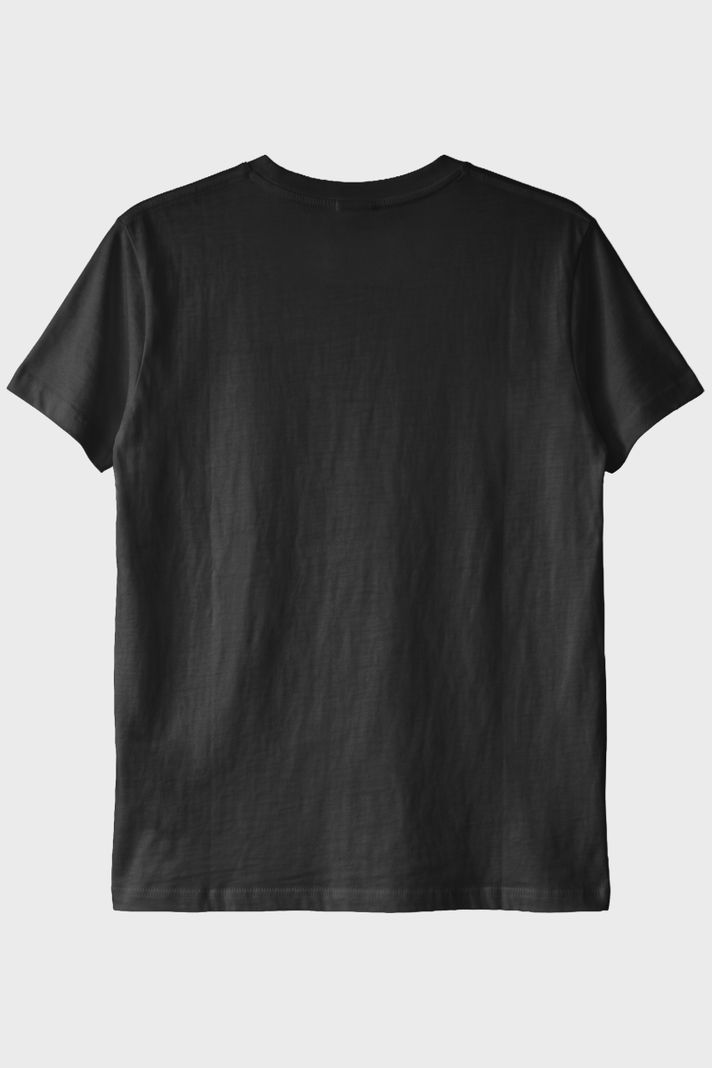 HEDEF MARS! Baskılı Uzay Temalı Siyah Tişört arka görsel