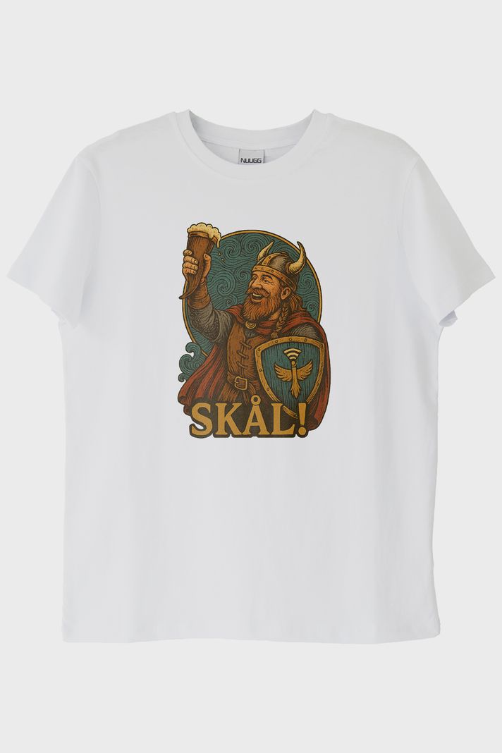Viking Kutlaması Beyaz Tişört ön görsel