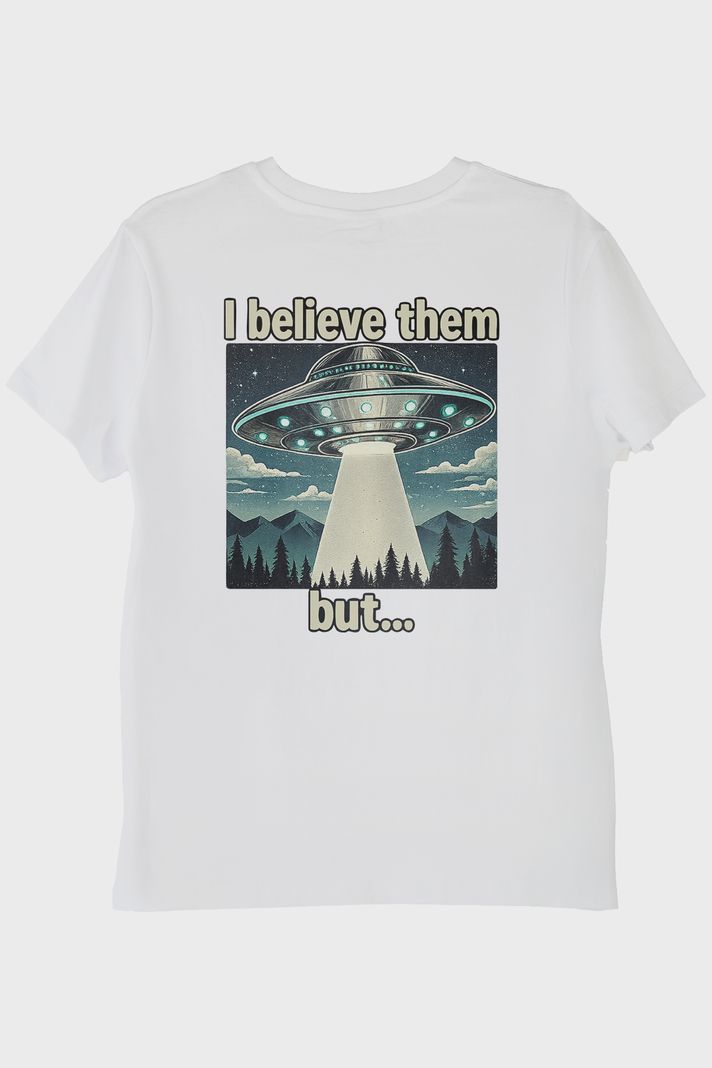 I Believe Them But Beyaz Tişört ön görsel