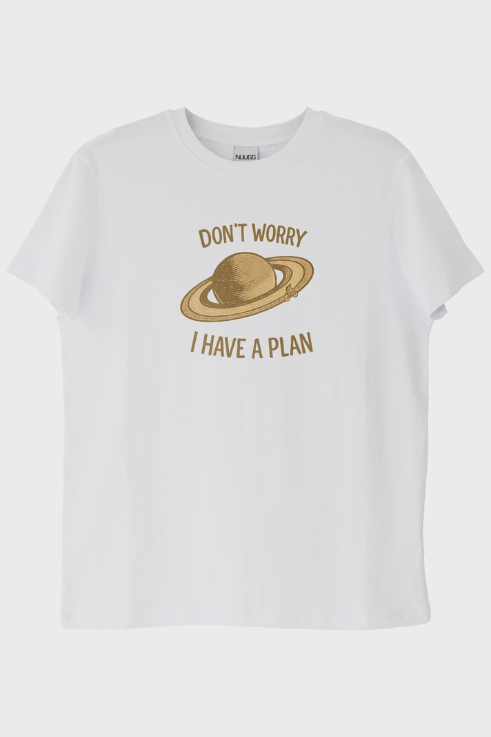 Dont Worry Beyaz Tişört ön görsel