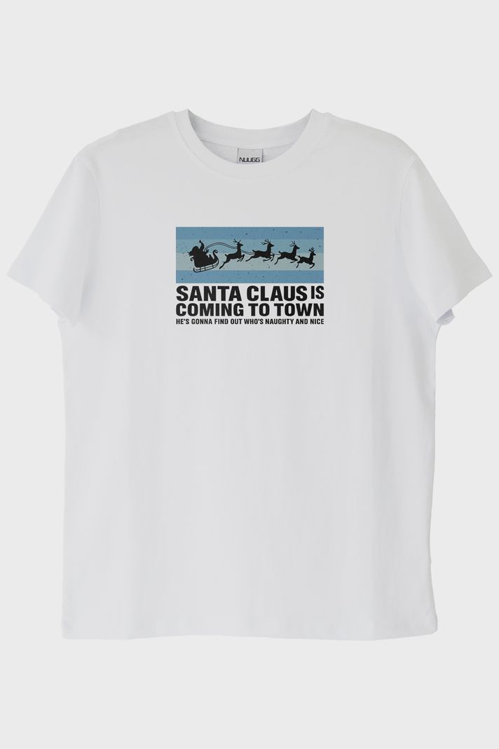 Santa Claus Beyaz Tişört ön görsel