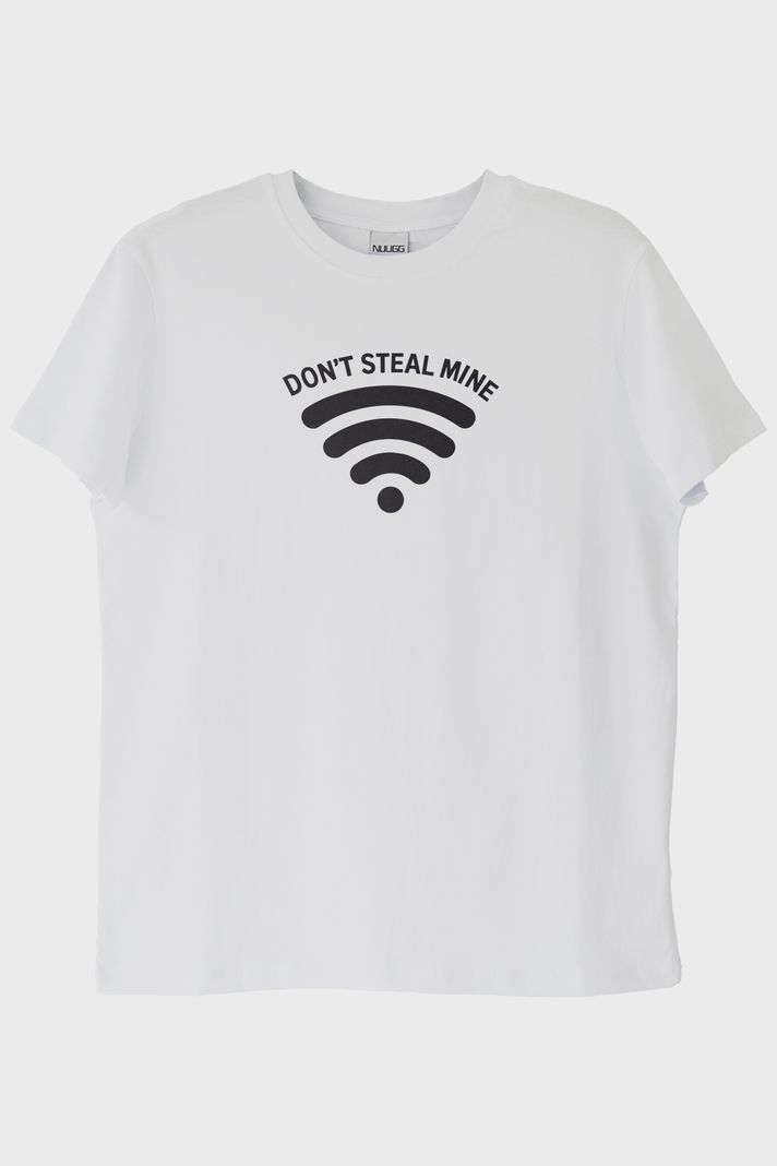 Don’t Steal My Wifi Beyaz Tişört - 3. görsel