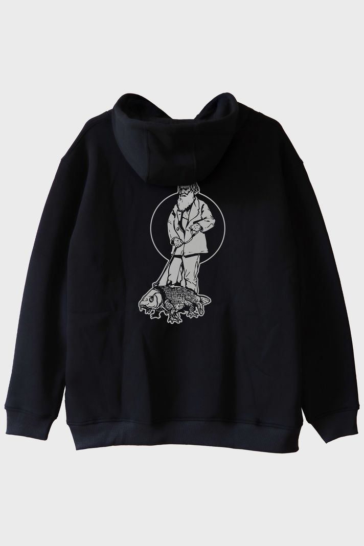 Evcil Hayvaniyla Darvin Siyah Hoodie arka görsel