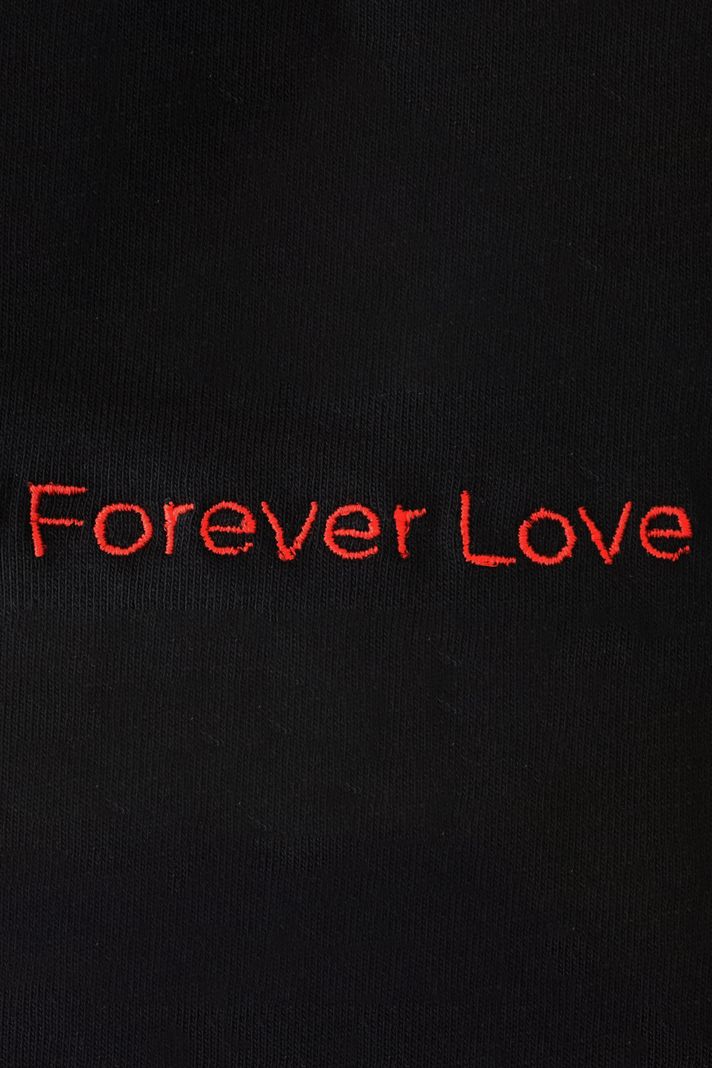 Forever Love Desenli Nakış Hoodie - Sevgililer Günü Çift Tişörtleri - 3. görsel