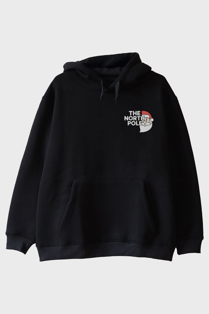 The North Pole Siyah Hoodie ön görsel