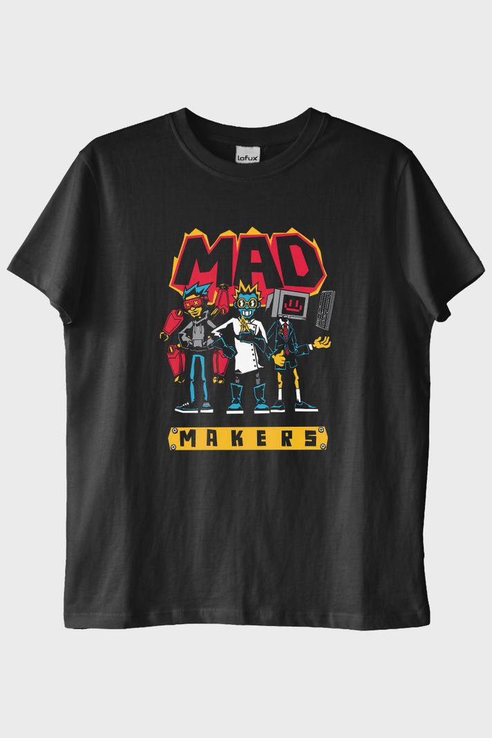 Mad Makers Siyah Tişört ön görsel