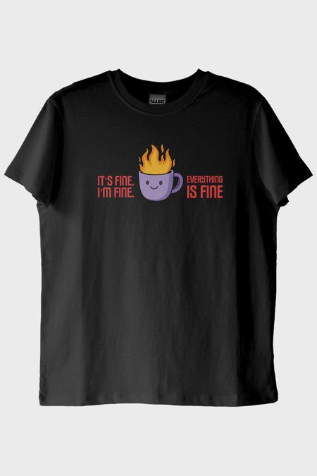 Im Fine Mizahi Siyah Tişört