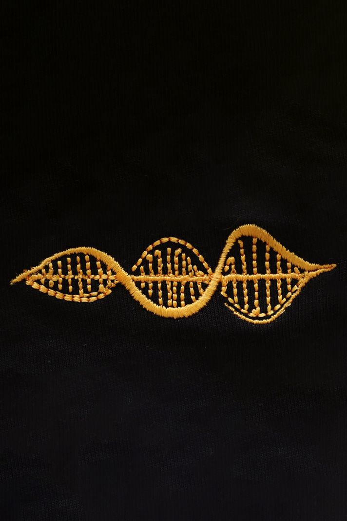 Sarı DNA Nakışlı Hoodie - 5. görsel