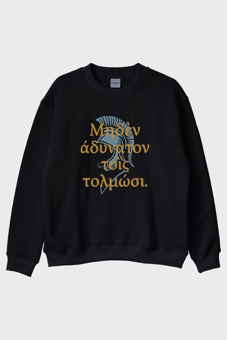Alexander's Creed Siyah Bisiklet Yaka Sweatshirt