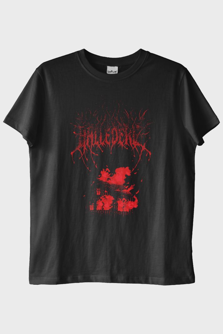 Doom Metal Siyah Tişört ön görsel