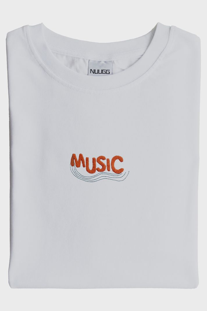 Turuncu Music Nakışlı Müzik T-Shirt - 4. görsel