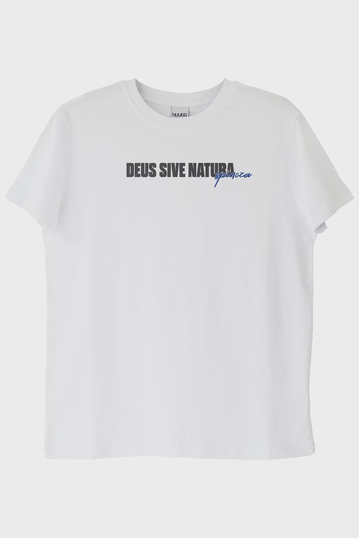 Deus Sive Natura Beyaz Tişört ön görsel