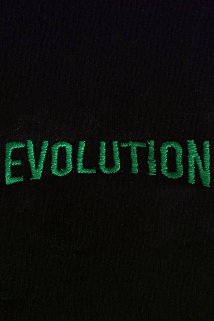 Yeşil Evolution Nakışlı Bisiklet Yaka Sweatshirt - 4. görsel