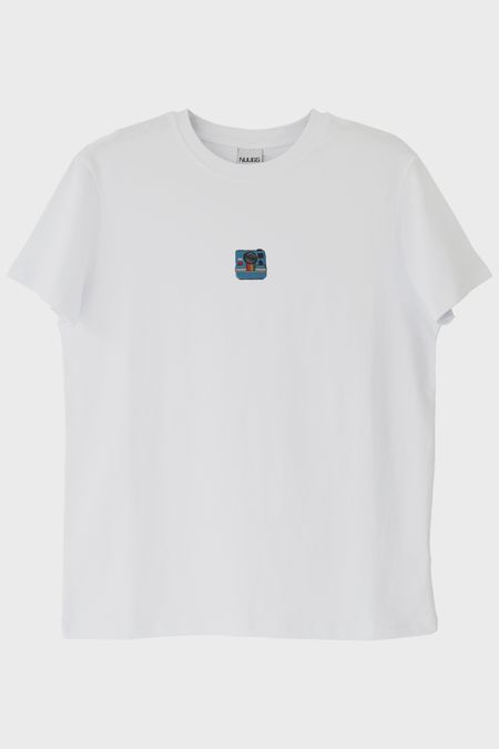 Polaroid Kamera Desenli Nakış Tişört