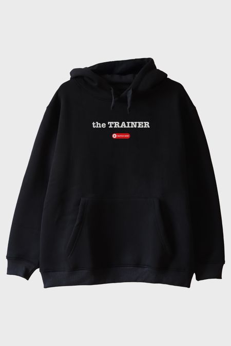 The Trainer Siyah Hoodie
