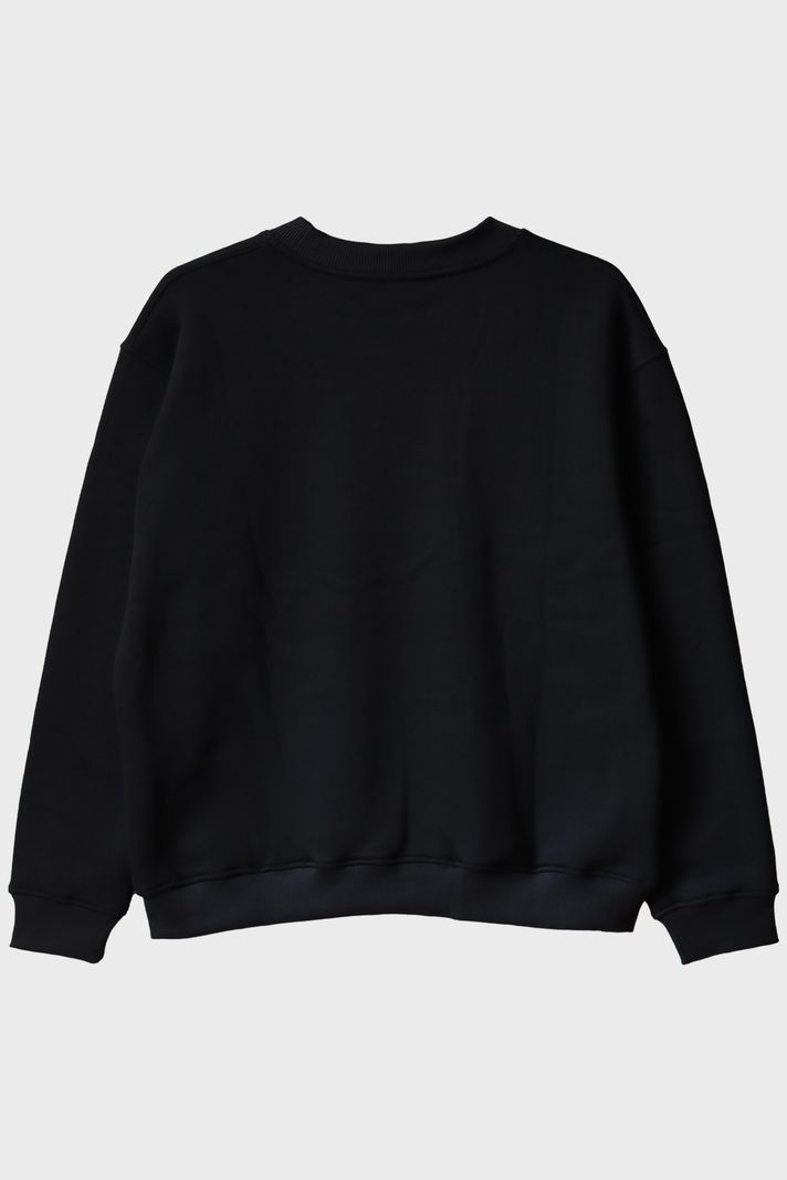 Myelin Sinirlerimi Bozuyor Siyah Bisiklet Yaka Sweatshirt arka görsel
