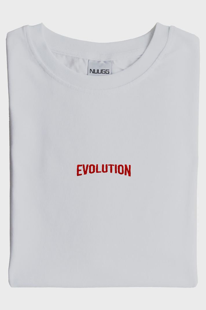 Kırmızı Evolution Nakışlı Tişört - 3. görsel