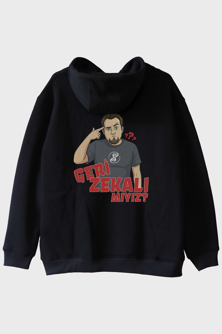 Geri Zekalı Mıyız Siyah Hoodie ön görsel