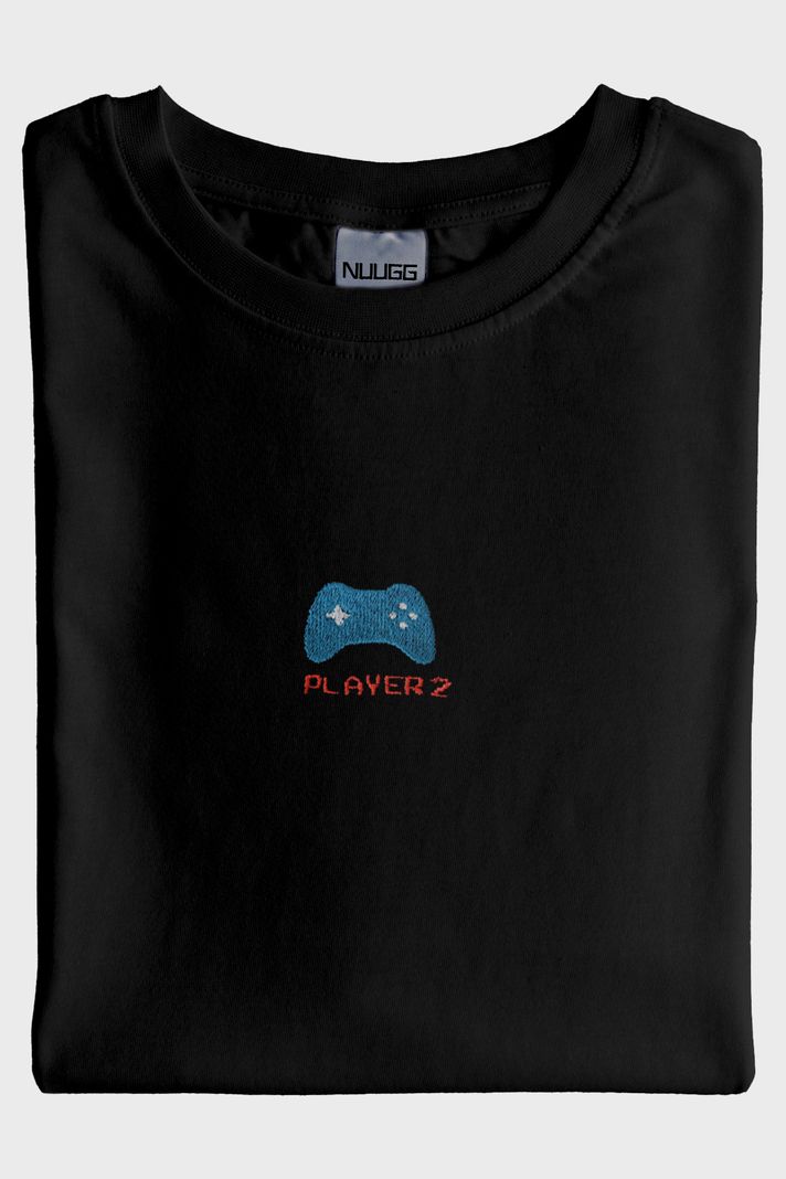 Player 1 ve Player 2 Çift Kombin Siyah T-Shirt - Sevgililer Günü Hediyesi - Gamer, oyuncu hediyesi - 8. görsel