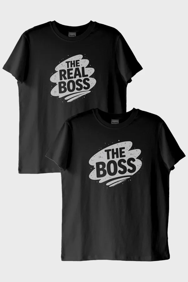 The Boss Çift Siyah Tişört