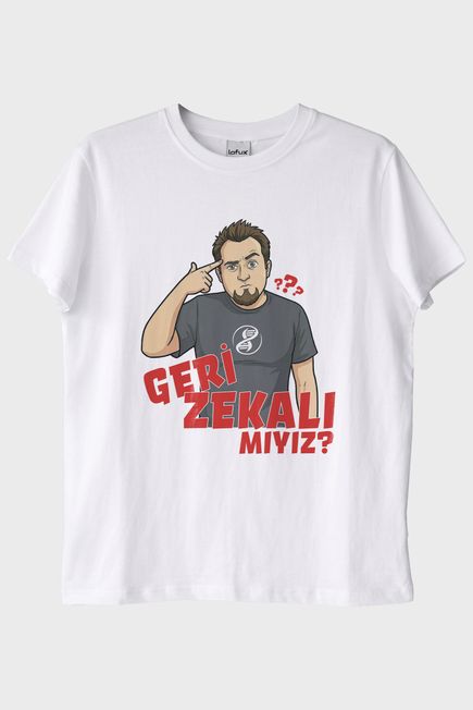 Geri Zekalı Mıyız Beyaz Tişört