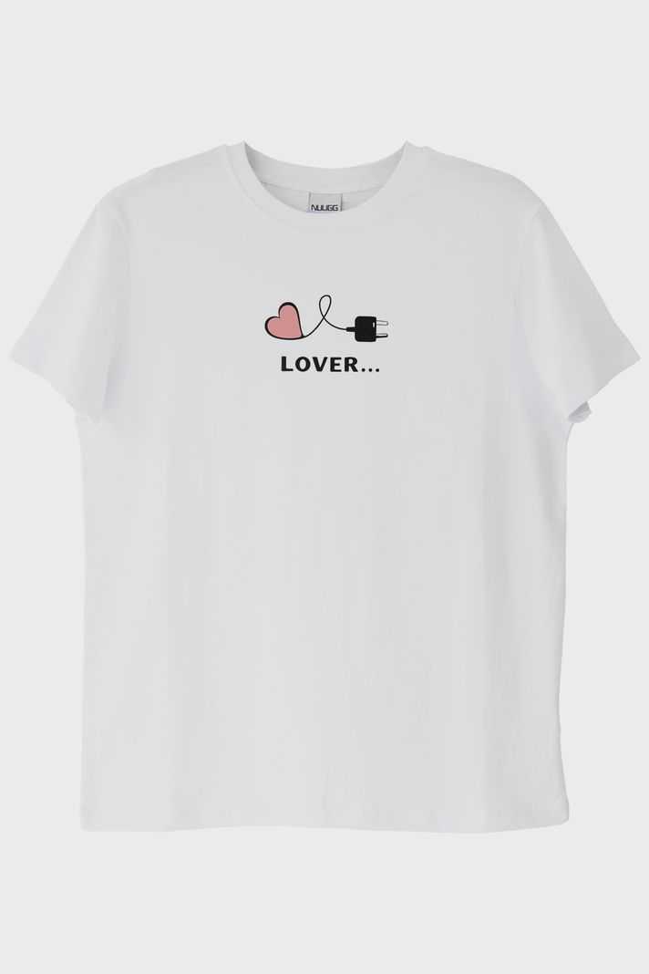 Lover Loving Çift Beyaz Tişört Seti - 3. görsel