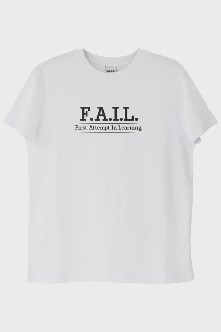 FAIL Motivasyon Beyaz Tişört ön görsel