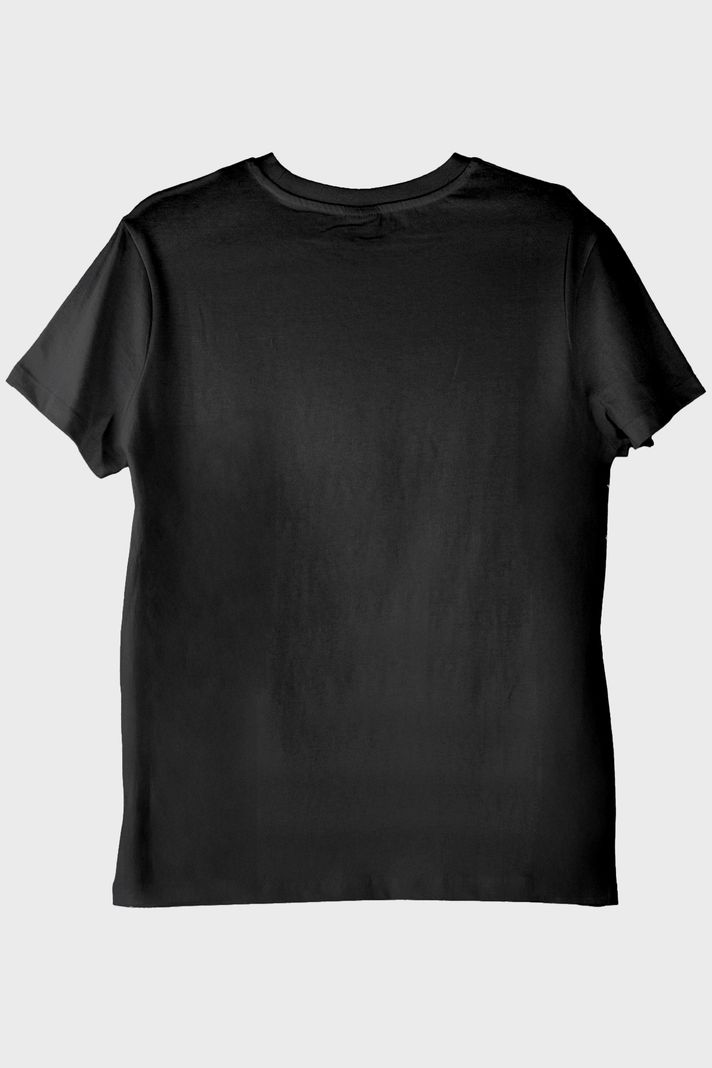 THE CHICKENS Tasarımı Baskılı Siyah Tişört arka görsel