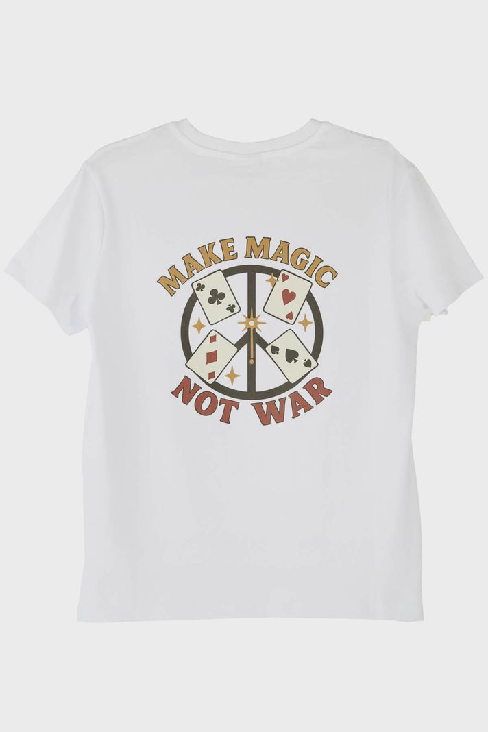 Make Magic Not War Beyaz Tişört - 2. görsel