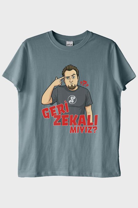 Geri Zekalı Mıyız Mavi Tişört