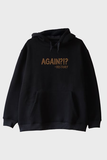 Again History Siyah Hoodie